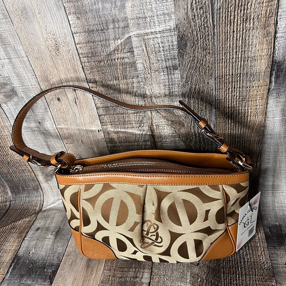 Louis quatorze Signature Brown and Tan Shoulder Bag